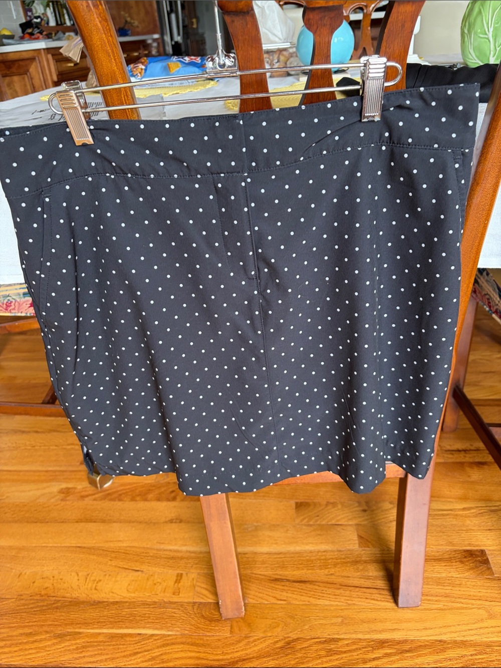 Izod Black Polka Dot golf skort